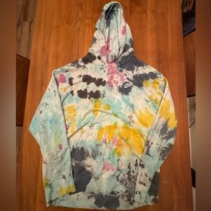 Nike tie dyed oversized drop shoulder hoodie mens XXL
